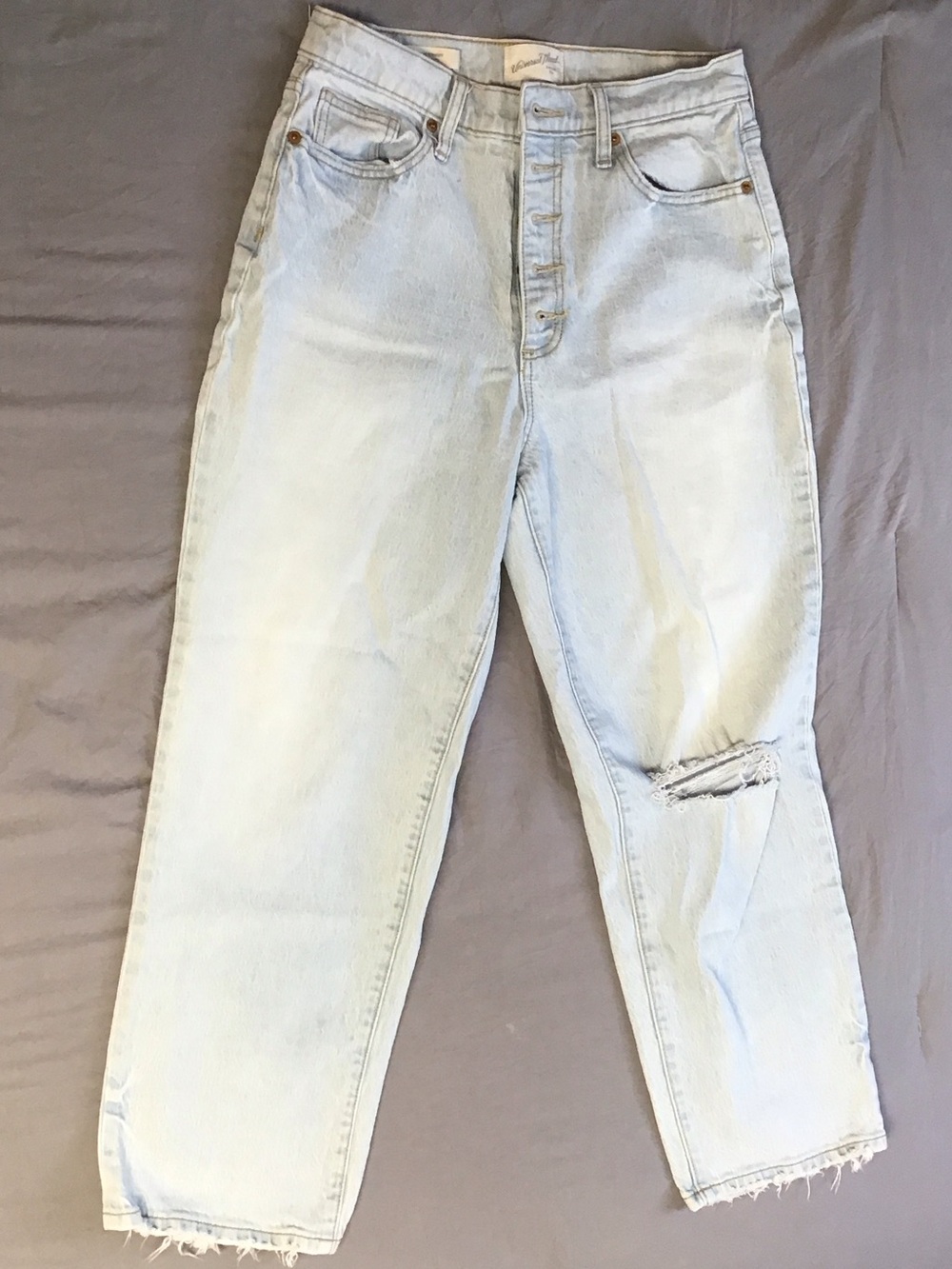 Universal Thread Light Blue Button-Fly Vintage Straight Jeans